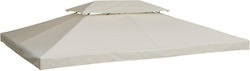 Outsunny Gazebo Cover For Gazebo Beige 3x4m