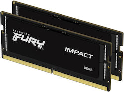 Kingston Fury Impact 32GB DDR5 RAM cu 2 module (2x16GB) și Viteză 6000 pentru Desktop