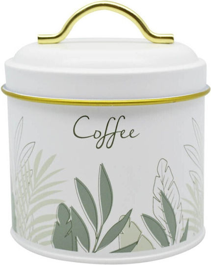 Ankor General Use Vase with Lid Metallic White 11.2x11.2x13cm 1 Piece