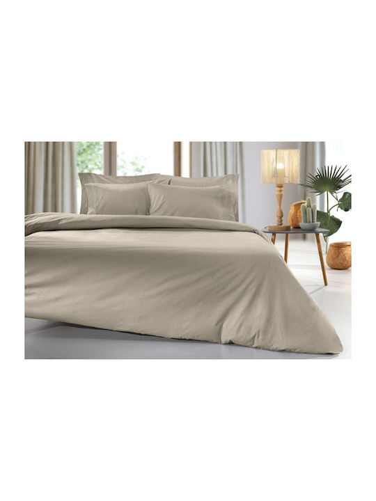 Guy Laroche Sheet Double with Elastic 140x200+32cm. Color Plus Taupe