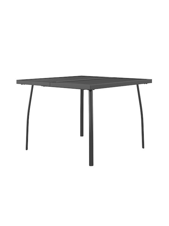 Outdoor Dinner Metal Table Gray 100x100x72cm