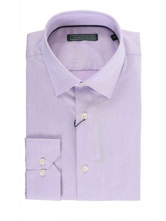 Men's Shirt with Regular Fit Long Sleeve Pink