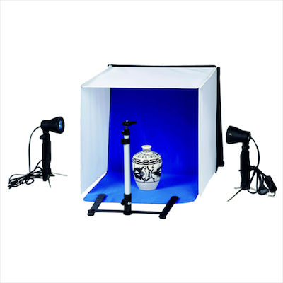 Portable Photo Box Kit Linkstar TK-50L 50x50x50 cm with 2x4W 6000K LED lamps