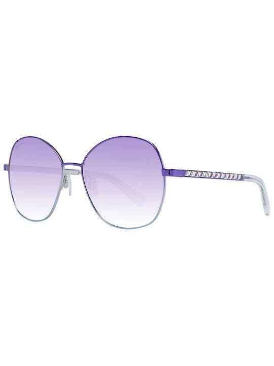 Swarovski Women's Sunglasses with Purple Metal Frame and Purple Gradient Lens