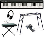 Roland (us) Ηλεκτρικό Stage Πιάνο FP-10 Complete Bundle με 88 Δυναμικά Πλήκτρα Ενσωματωμένα Ηχεία και Σύνδεση με Ακουστικά και Υπολογιστή Black