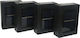 Fos me Set of 4 Wall Solar Lights with Warm White Light 3000K 7.4cmx3cmx10cmcm