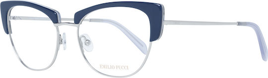Emilio Pucci Damen Brillengestell Katzenauge Blau EP5102 092