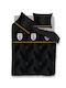 Vesta Home Bettwäsche-Set Übergröße Baumwolle Paok Schwarz 240x260cm 4Stück
