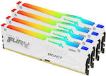 Kingston Fury Beast RGB 128GB DDR5 RAM cu 4 module (4x32GB) și Viteză 5600 pentru Desktop