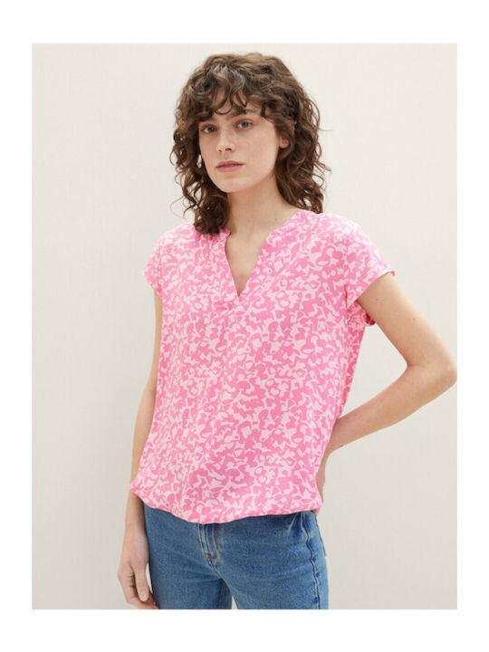 Tom Tailor Bluza de Damă de Vară Fără mâneci Roz