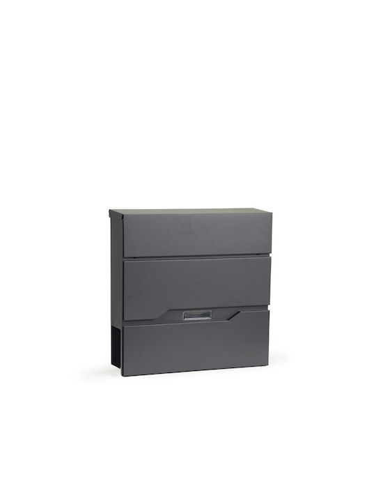 Aria Trade Metallic Mailbox Gray 37x10.3x37cm