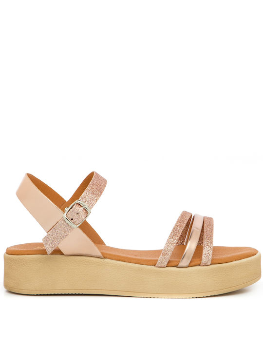 Damen Flatform Aventis 1920 ROSEGOLD FLATFORM Damen Sandale Aventis 1920