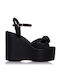 Sante Women's Leather Platform Shoes Black