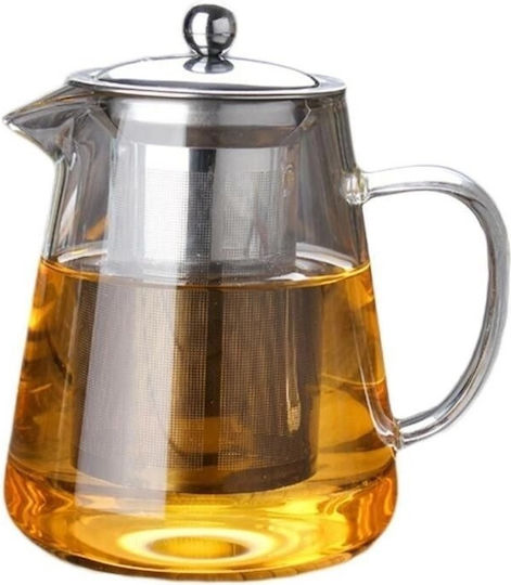 Τσαγιέρα με Φίλτρο Γυάλινη Διάφανη 750ml