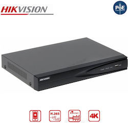 Hikvision Überwachungs-Videorekorder NVR 4 Kanäle mit Auflösung 4K DS-7604NXI-K1/4P