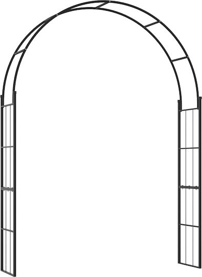 Arcadă De Grădină Din Metal Negru 40x40x153cm