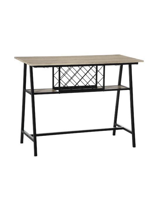 Table Bar Wooden with Metal Frame 120x60x91cm