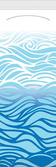 PaperQ Paper Plain Wave Smile Slim Line Utensil Case 2-Ply Light Blue 25x8.5cm 100pcs 5pcs