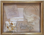 gold carved wreath case -cornice for memorial, 40x50 with 4 cm depth, wall mounted