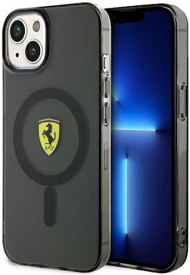 Ferrari Translucent Magsafe Silicone Back Cover Black (iPhone 14 Plus)