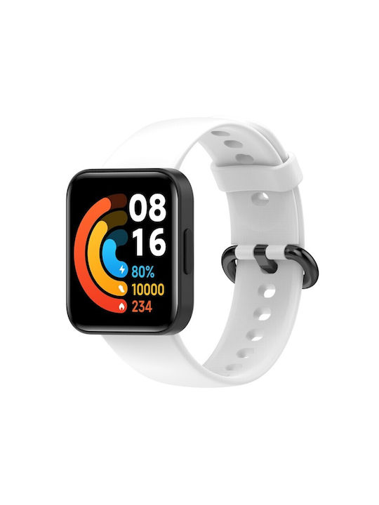 Silicone Strap for Xiaomi Redmi Watch 2 Lite - White