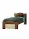 Wave Kids Bed Classic Semi Double Brown for Mattress 110x190cm