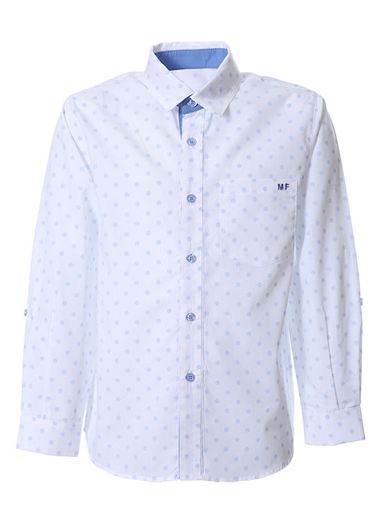 Matoufrance Kids Polka Dot Shirt White