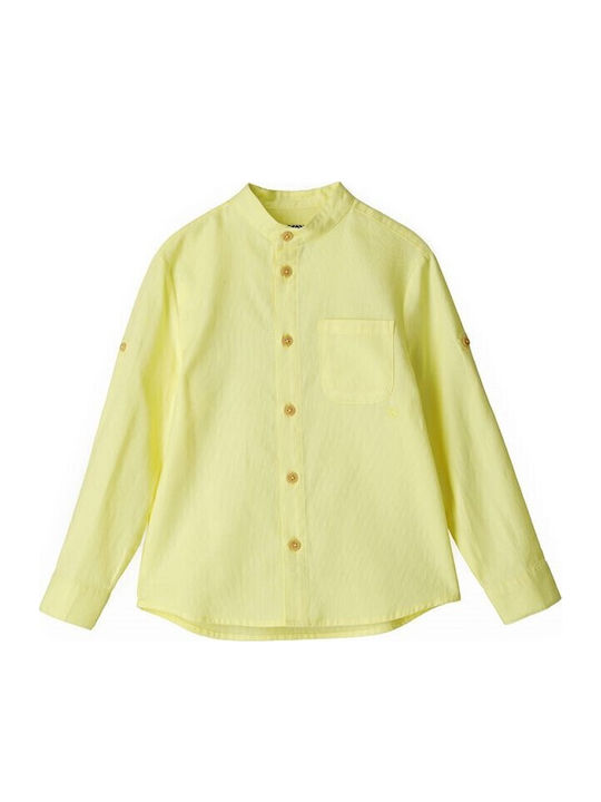 Kids One Color Shirt Long Sleeve Yellow