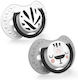 Lovi Baby Πιπίλες Σιλικόνης για 6-18 μηνών Salt & Pepper Γκρι - Λευκό 2τμχ
