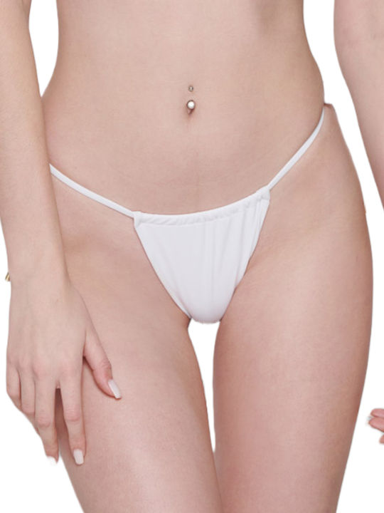 Luna Bikini Brazil με Κορδονάκια Λευκό