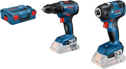 Bosch Set Bohrschrauber & Schraubenzieher 18V mit 2 Batterien 4Ah