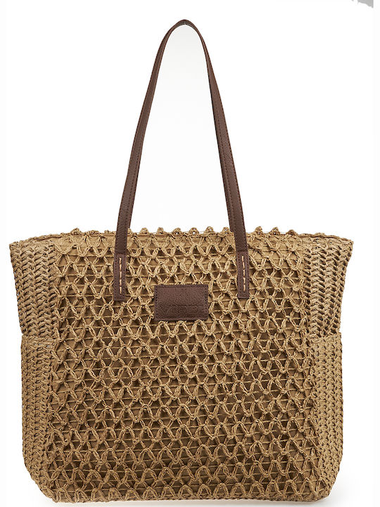 Verde Straw Beach Bag Beige