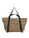 Verde Straw Beach Bag Brown