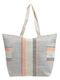 Verde Straw Beach Bag Gray