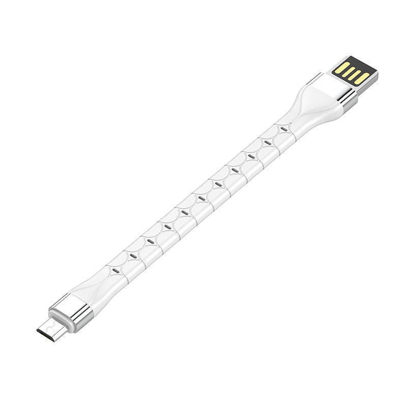 LDNIO Καλώδιο MicroUSB LS50, 0.15m (Λευκό)