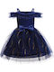 Children's Dress Sleeveless Tulle Navy Blue