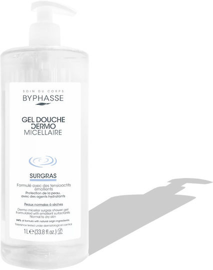 Byphasse Dermo Micellaire Surgras Αφρόλουτρο σε Gel Normal To Dry Skin Ενυδατικό 1000ml