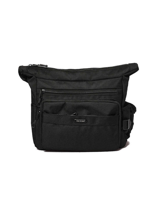 Bag to Bag Shoulder / Crossbody Bag with Zipper, Internal Compartments & Adjustable Strap Black 24x13x29cm
