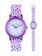 Balloon Kids Analog Watch with Fabric Strap Purple