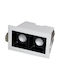 Geyer Metallic Recessed Spot with Integrated LED and Natural White Light White 1pcs