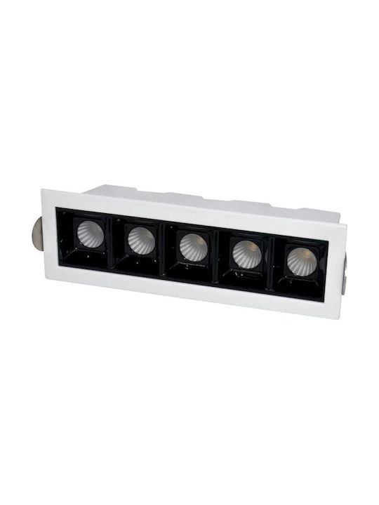 Geyer Metallic Recessed Spot with Integrated LED and Natural White Light White