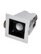 Geyer Metallic Recessed Spot with Integrated LED and Natural White Light White 1pcs