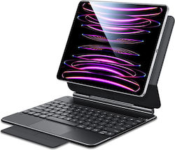ESR Rebound Klappdeckel Synthetisches Leder mit Tastatur Englisch US Schwarz (iPad Pro 2020 12,9 Zoll / iPad Pro 2021 12,9 Zoll / iPad Pro 2022 12,9 Zoll)