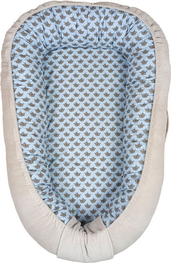 Baby Star Baby Nestkissen Wolf Hellblau