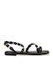 Flache Sandalen für Damen in Schwarz Farbe