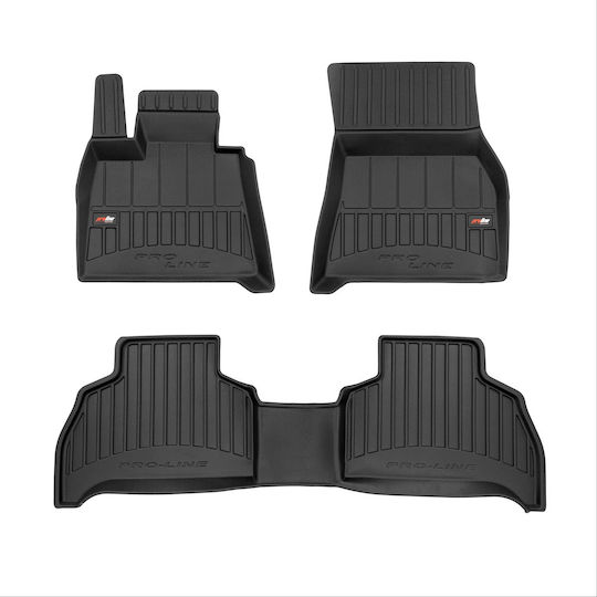Frogum Set of Front and Rear Mats 3pcs Tray Type for BMW X5 2018 Black