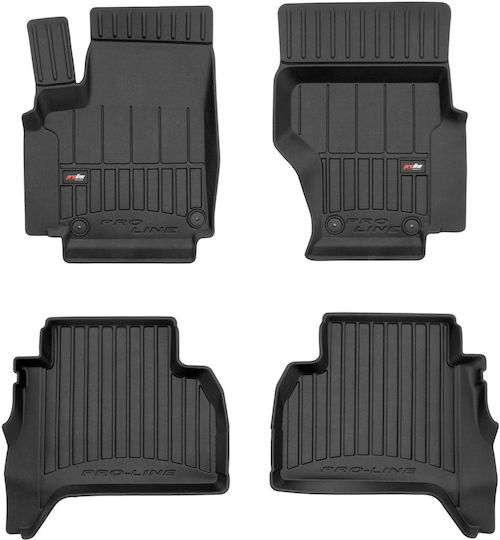 Frogum Satz Vorder- und Hintermatten Wannenartig 4Stück aus Gummi für Volkswagen Amarok 2009-2021 Schwarz