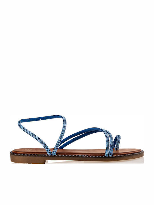 Namea Women's Flat Sandals with Strap in Blue Color
