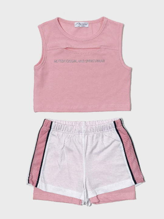 Action Sportswear Παιδικό Σετ με Σορτς Ροζ 2τμχ Action Sportswear Παιδικό Σετ με Σορτς Ροζ 2τμχ