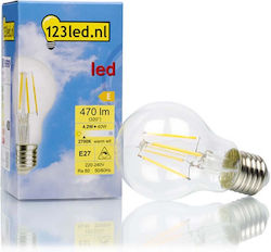 123led Bec LED Reglabil în intensitate 4.2W pentru Dulie E27 Alb cald